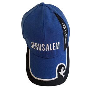 Jerusalem Blue With Black Trim Cap With Dove Holy Land